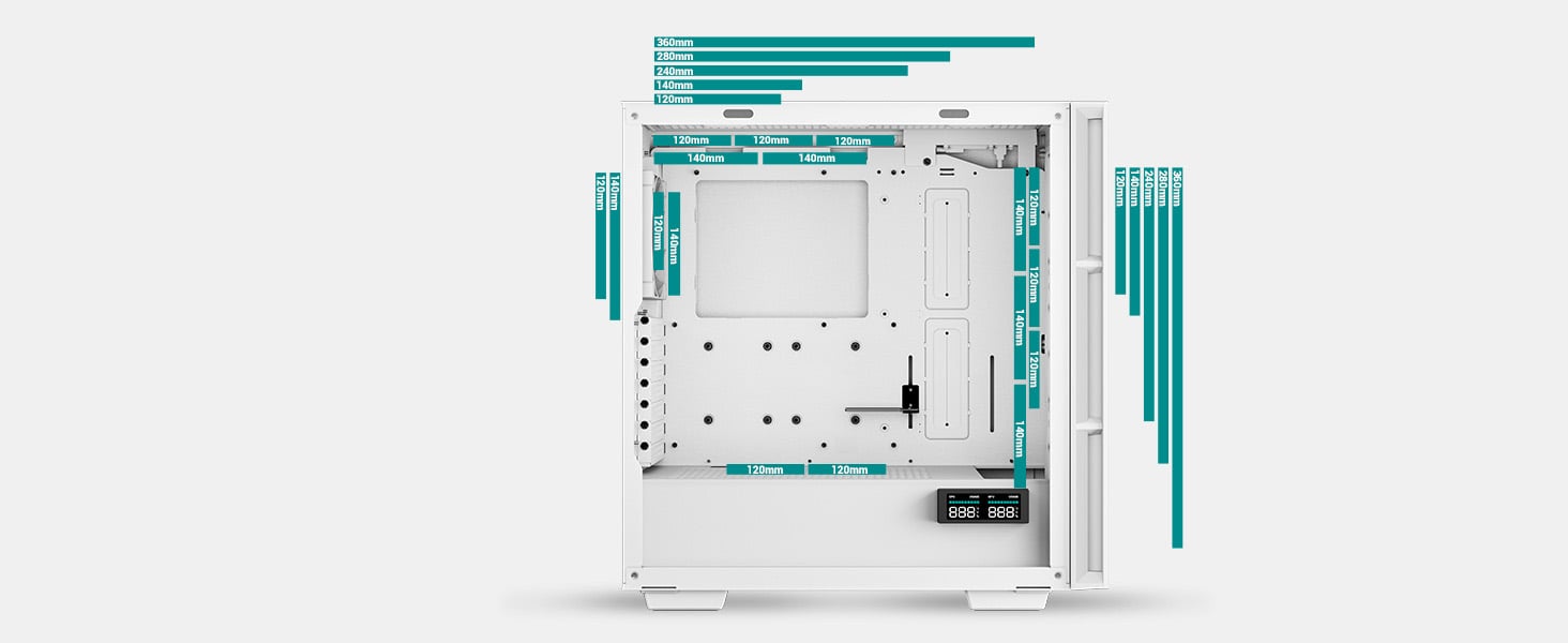 DeepCool CH560 DIGITAL WH ATX Airflow case